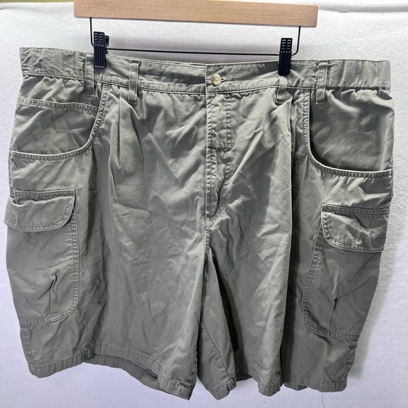 Columbia Cargo Khaki Shorts Men’s 44 Big Men Grayish Green Comfy Summer 2053 - Picture 1 of 7